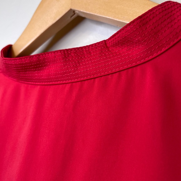 Chico’s | NWT Red Textured Gold Button Down Charmeuse Chic Blouse - Picture 11 of 16